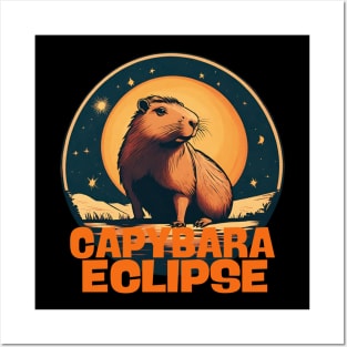 Total Solar Eclipse Capybara 2024 Posters and Art